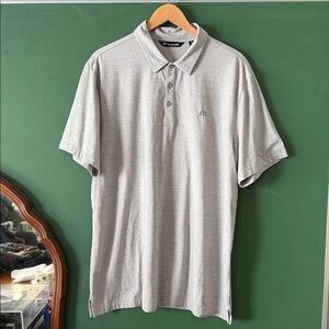 Travis Mathew Light Gray Mens XXL Golf Polo Shirt Summer Performance